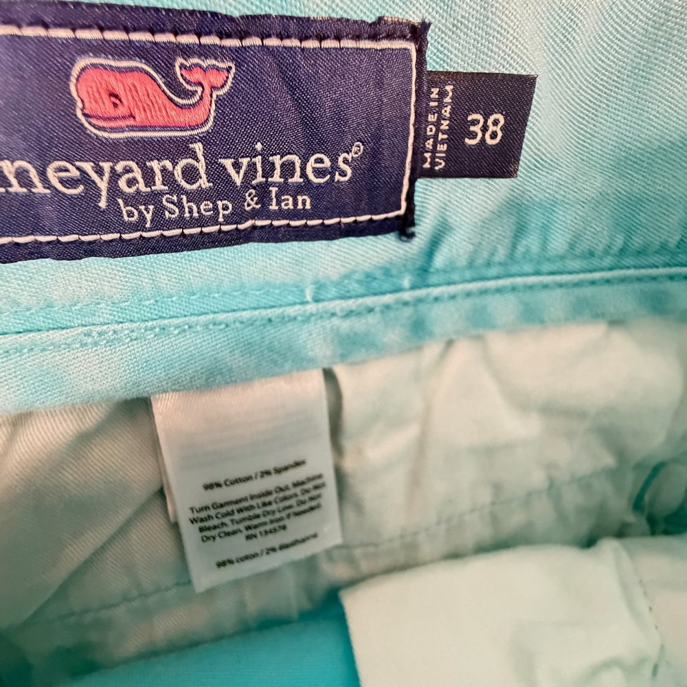 Vineyard Vines Breaker Shorts Mens 38 Turquoise Blue Good Stretch 1H0462 - Picture 3 of 9